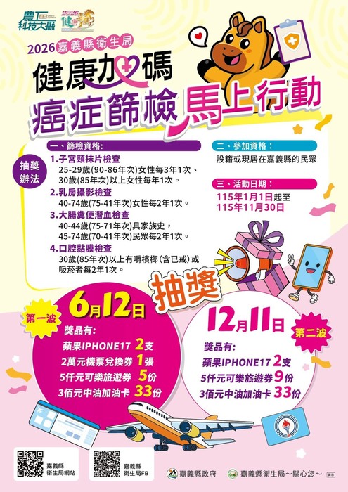 嘉義縣健康加碼癌症篩檢活動